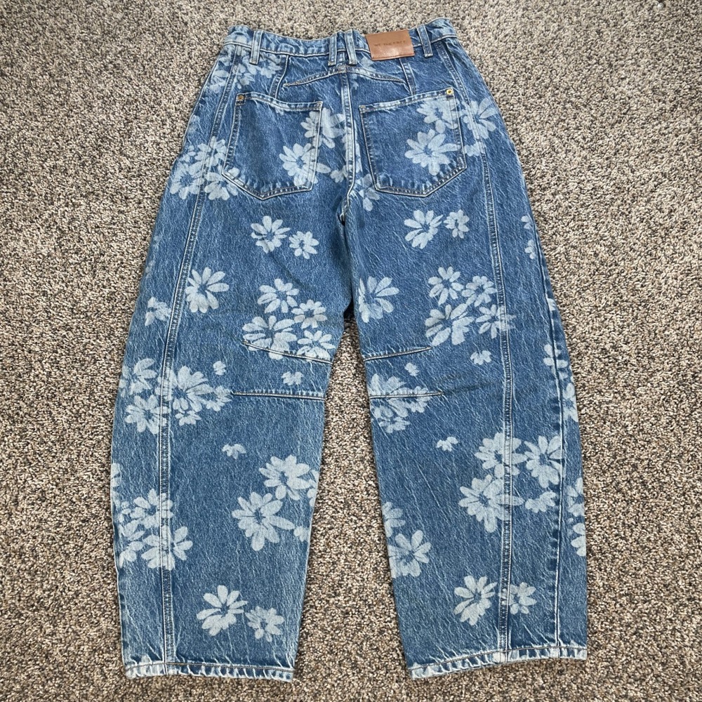 We The Free Free People Good Luck Women's 29 Barrel Mid Rise Wide Leg Jeans - Picture 3 of 11